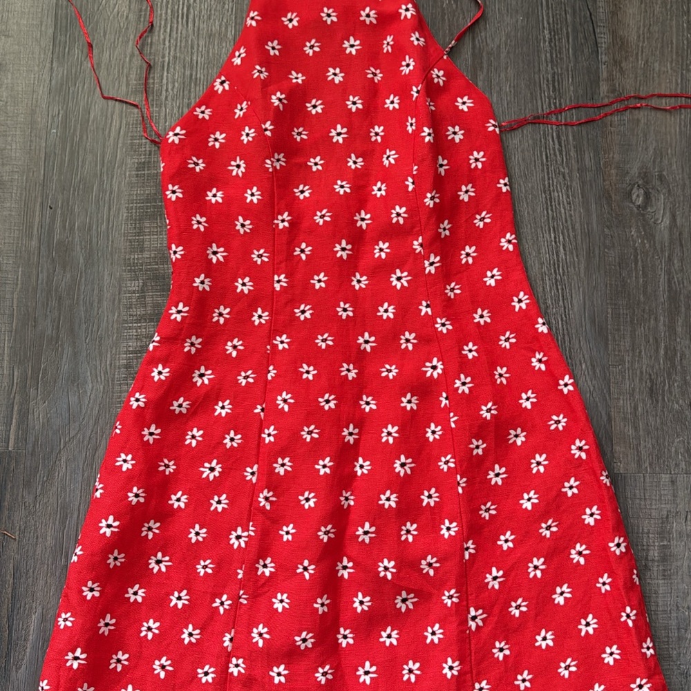 Zara Red Floral Dress